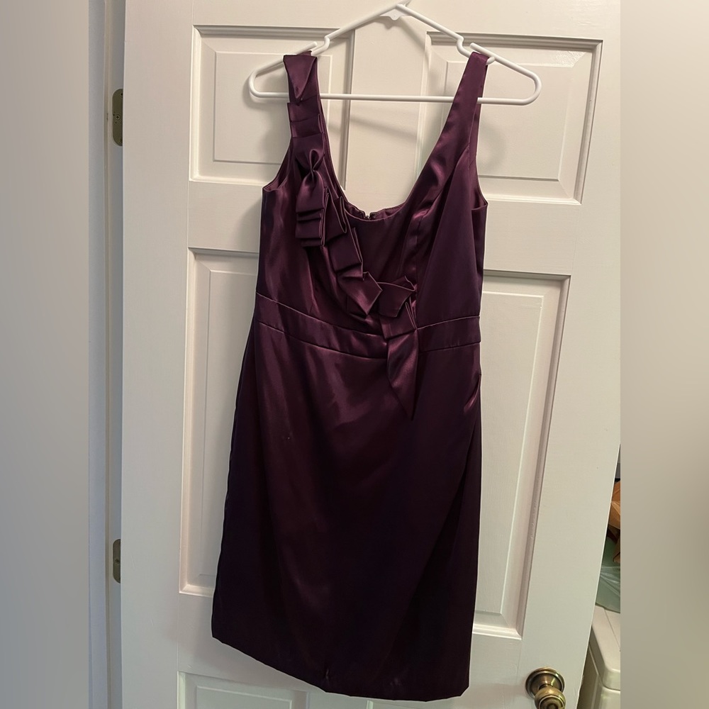 David’s Bridal bridesmaid dress - deep purple